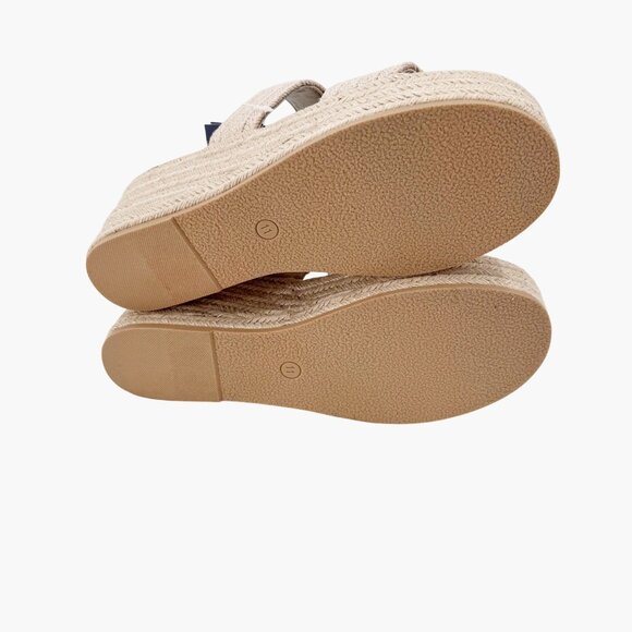 NEW Universal Thread Kayli Jute Two Band Wedge Heels - Tan - Picture 11 of 11